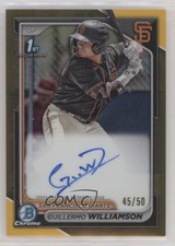 2024 Bowman Chrome Prospect Gold Refractor 45/50 Guillermo Williamson Auto 0x4h