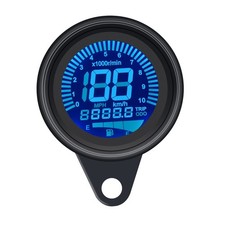 Digital Motorcycle Speedometer Tachometer Odometer Gauge 12v Led Display Mph Kmh