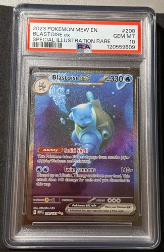 Blastoise EX 200/165 SIR Pokemon 151 PSA 10 GRADED GUARD