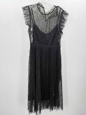black lace tube dress Black Waistless Lace Tube Dress M
