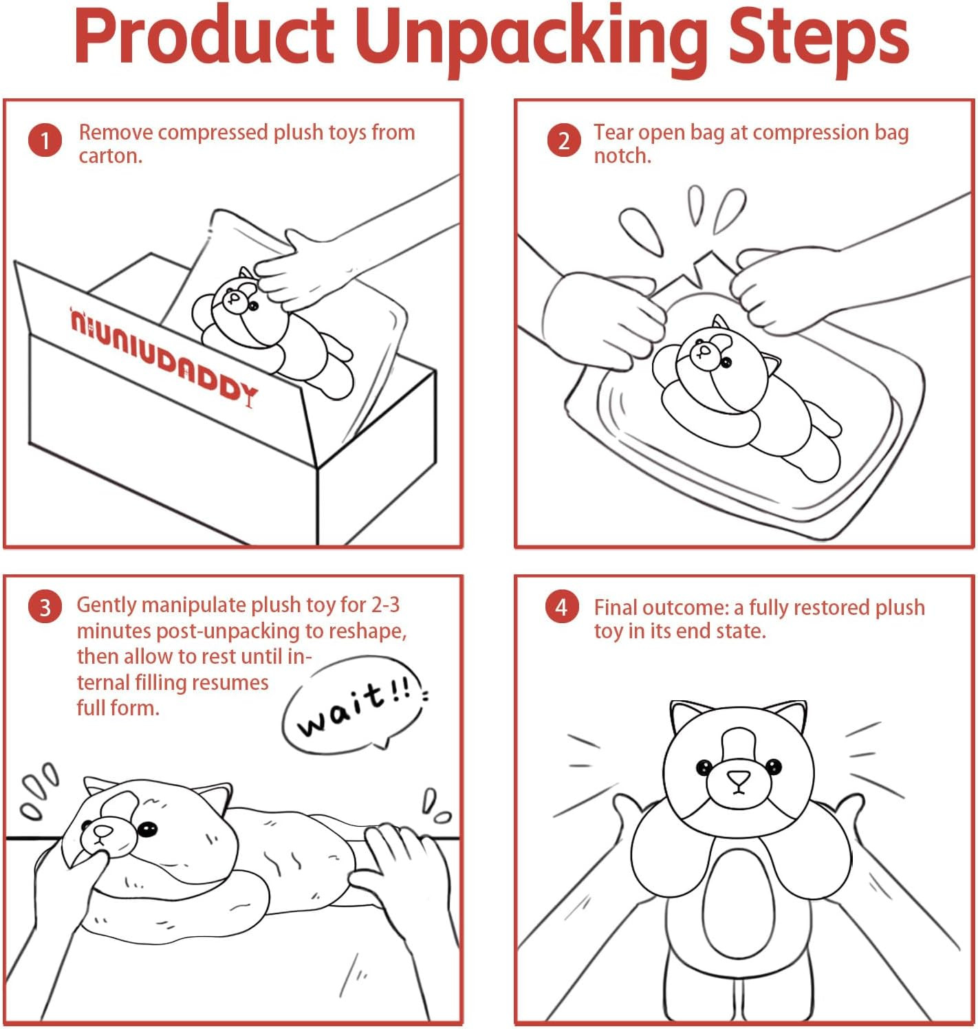 18" | 3 Pound Weighted Dog Stuffed Animal, Large Stuffed Puppy Plush Animals, Cu