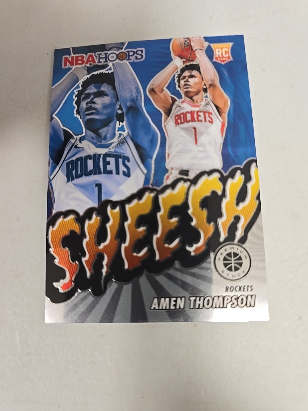 2023-24 Panini Nba Hoops Premium Stock - Sheesh Amen Thompson #4 (RC)