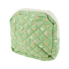 1 Pc Lady Portable Square Lipstick Bag for Travel Green