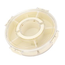 360&deg; Rotating Divider Tray 6 Compartments Compact Sealed Snack Tray Divided NEW