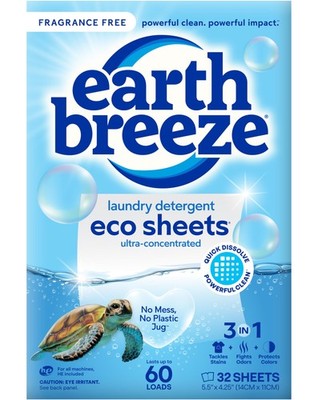 Laundry Detergent Sheets FragranceFree  60 Loads Eco Liquidless Soap  TravelF...