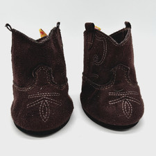 Build A Bear Cowboy Cowgirl Dark Brown Suede Western Boots Farm Teddy Pair Shoes