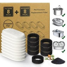 16 X Pet Water Fountain Replacement Filters For Cat Dog Drinking Fountain Filter