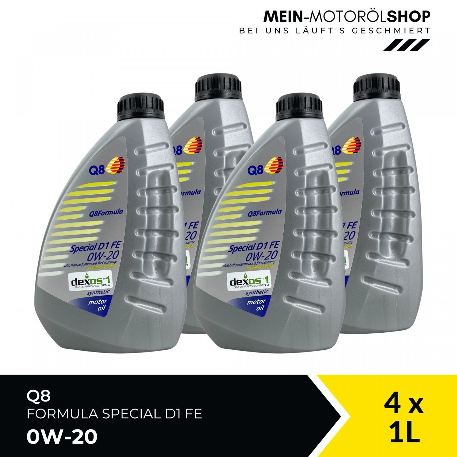 Q8 Formula Special D1 Fe 0W-20 Api Sn Api Sp Opel MotoröL 4X1 Liter = 4 Liter-image