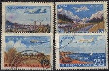 ROMANIA 1956 PLANES AIRMAIL, POST AVIATION TRANSPORT used@ a