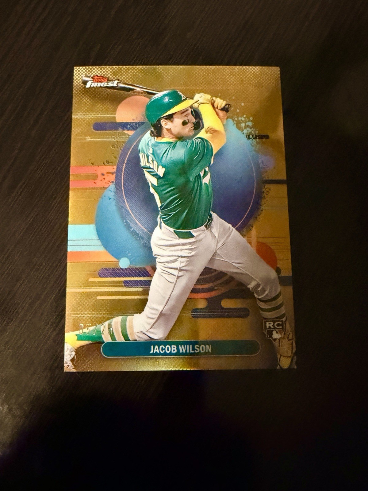 2025 Topps Finest Uncommon Jacob Wilson #109 Gold Refractor /25 - Jersey Match