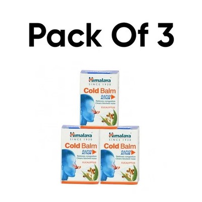 Himalaya COLD BALM EUCALYPTUS Relieves Nasal Congestion 10g 3 BOX FREE SHIP 2027