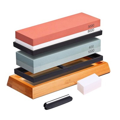 Aoresac Knife Sharpening Stone Set 400 1000 3000 8000 Grit Water Stones With