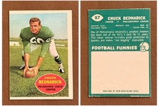 Chuck Bednarik 1960 Topps HOF Football Card #87 Philadelphia Eagles