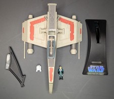 1996 Micro Star Wars Action Fleet E-Wing Starfighter Rebel Pilot R7 Unit Rare