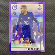 TINO ANJORIN 2020-21 TOPPS MERLIN PURPLE RC PARALLEL  #/299 #86