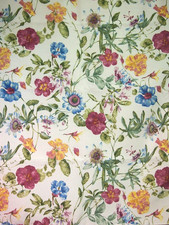 52" Square Floral Tablecloth-Fuchsia, Yellow, Blue, Green  Pink-Overlay Topper