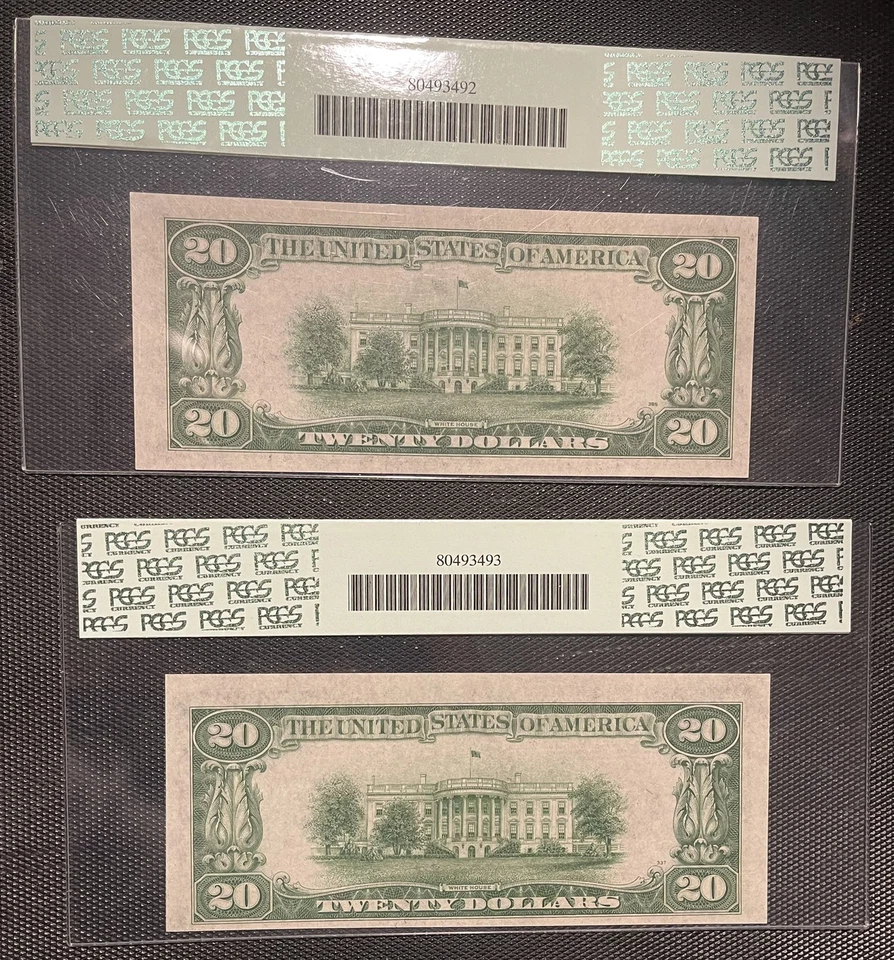 1934A 1934 $20 Reverse Changeover Pair 64 PPQ/ 63PPQ - Image 4 of 4