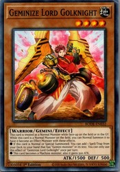 Geminize Lord Golknight BODE-EN032 Common Burst of Destiny 1st Edition Yu-Gi-Oh!