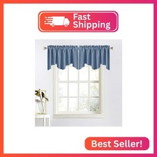 NICETOWN Window Blackout Valances for Kitchen, Elegant Scalloped Curtain Valance