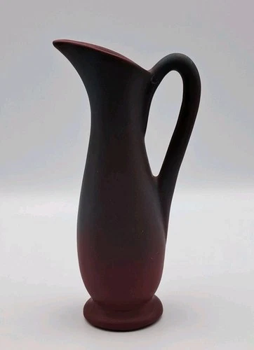 VAN BRIGGLE POTTERY Vintage ART & CRAFTS Ewer Pitcher Vase MULBERRY PERSIAN ROSE