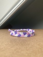 Bracelet brésilien rose/violet/blanc - bracelet 100% fait main