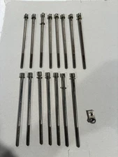 15 Leedy 5”  12-24 Standard Slotted Tension Rods W/washers. Nickel 30’s