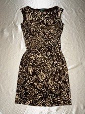Ralph Lauren LRL Womens Tribal Floral Sleeveless Faux Wrap Dress size 8