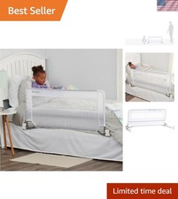 Safety Swing Down Bed Rail for Toddlers, Fits Twin to Queen Mattresses, White
