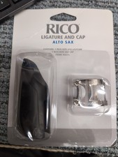 D'Addario Nickel Plated Ligature & Cap for Alto Sax/Saxophone, RAS1N