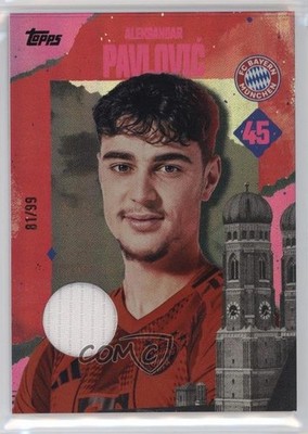 2024 Topps FC Bayern Munich Team Set Pink 81/99 Aleksandar Pavlovic #BGR-AP 12na