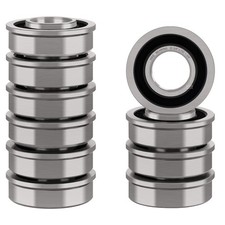 10 Pcs Flanged Ball Bearings 3/4" ID x 1-3/8" OD for Lawn Mowers, Carts Trucks