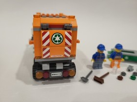 Lego City 60118 Garbage Truck 100% Complete Trash Dumpster Sanitation RETIRED