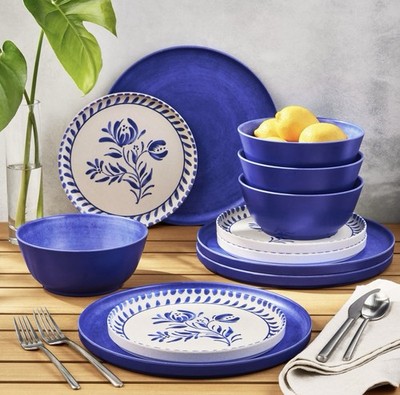 Members Mark 12-Piece Bamboo Serveware Set - New in Box - Tray, Plate