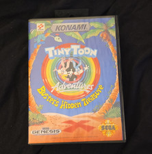 Konami Tiny Toon Adventures Buster's Hidden Treasure Sega Genesis Manual Case