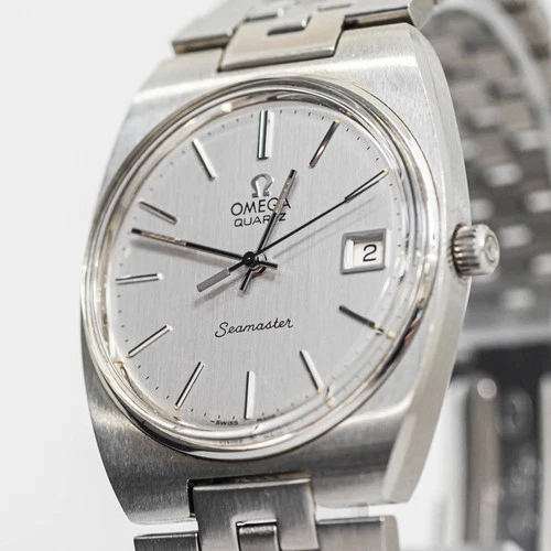 Vintage 1977 **NEAR MINT** OMEGA Seamaster Cal.1342 Quartz Push Crown 34mm Men's