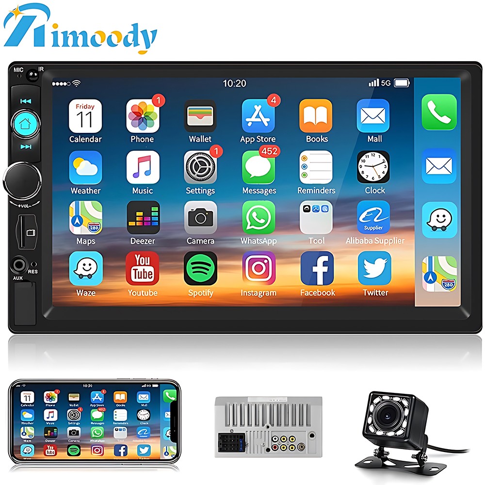 Double 2 Din Car Stereo Radio 7" Touch Screen Bluetooth Audi