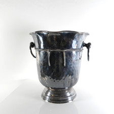 antiker französischer Sektkühler, Champagnerkühler versilbert