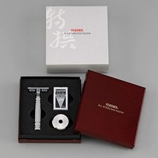 New Feather AS-D2S Double Edge All Stainless Razor and razor stand TAS-D1 Japan