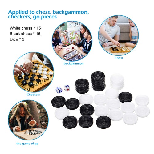 Kunststoff-Dame, Backgammon, Schachfiguren, Kinder, Erwachsene, Brettspiel, Unte - Bild 5 von 8