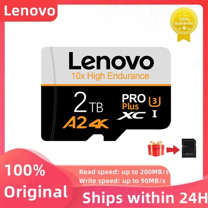 Tarjeta de memoria Lenovo de alta velocidad 1 TB 2 TB tarjeta micro SD clase 10 Xc adaptador de tarjeta Tf Foto 2 de 4
