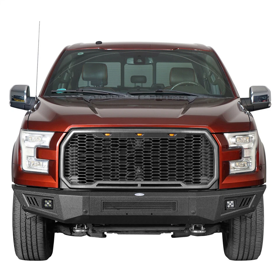 Conjunto de parachoques delantero todoterreno con focos LED para Ford F150 2015 2016 2017 Foto 3 de 4