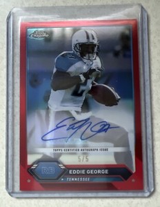2023 Topps Chrome Composite Eddie George 5/5 RED reflector Auto #TCA-EG
