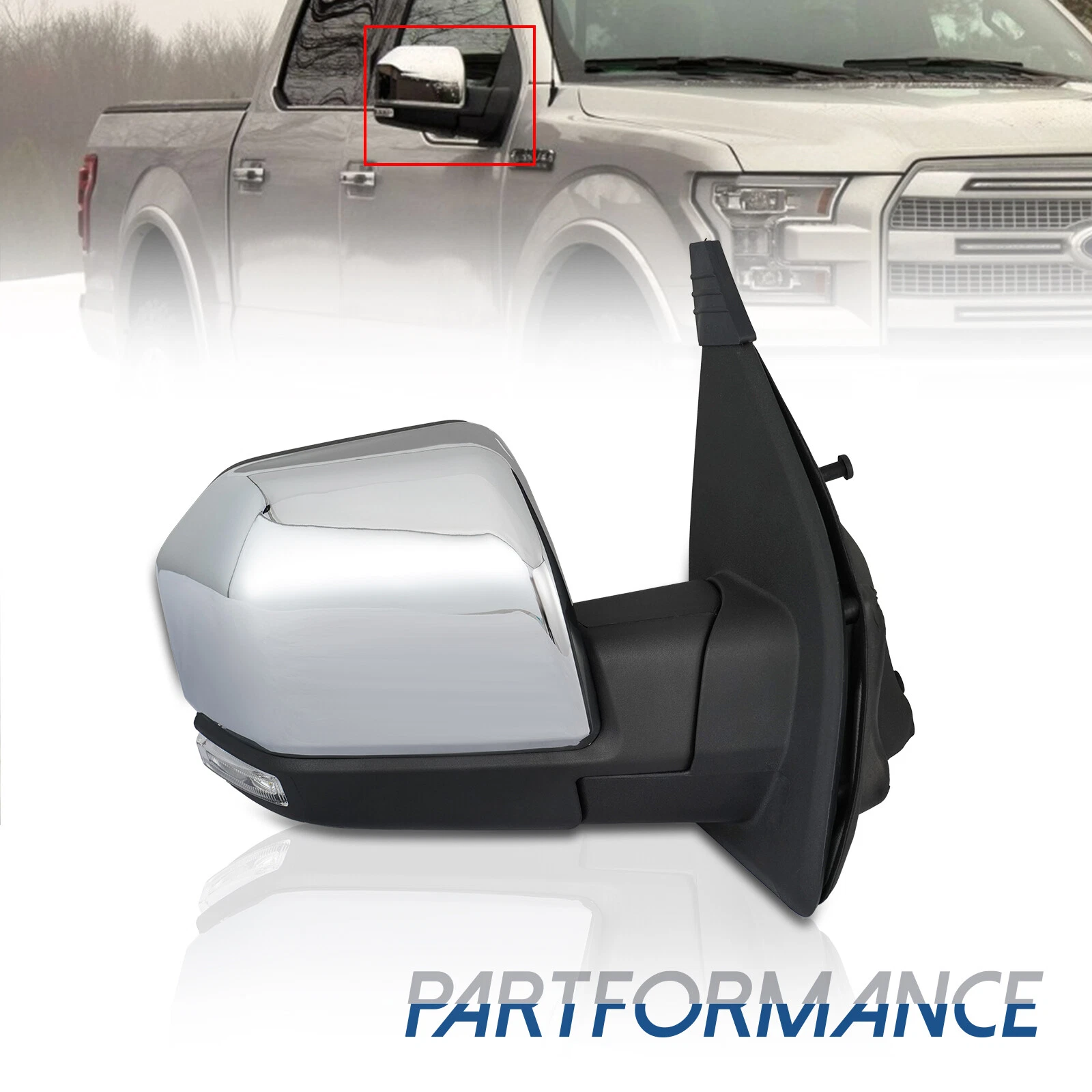 Passenger Side Mirror RH 16Pin Fit 2015-2020 Ford F-150 F150 Blind Spot Memory