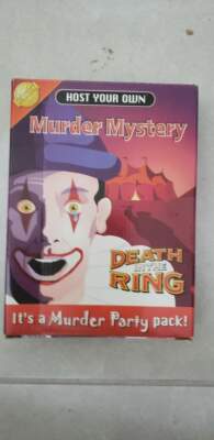 Host Your Own Murder Mystery Death in the Ring Cheatwell Games 6 Guides 9 Cards