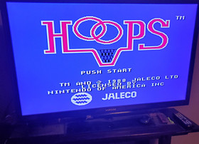 Hoops (Nintendo, 1989) NES Cartridge. Game tested and working!