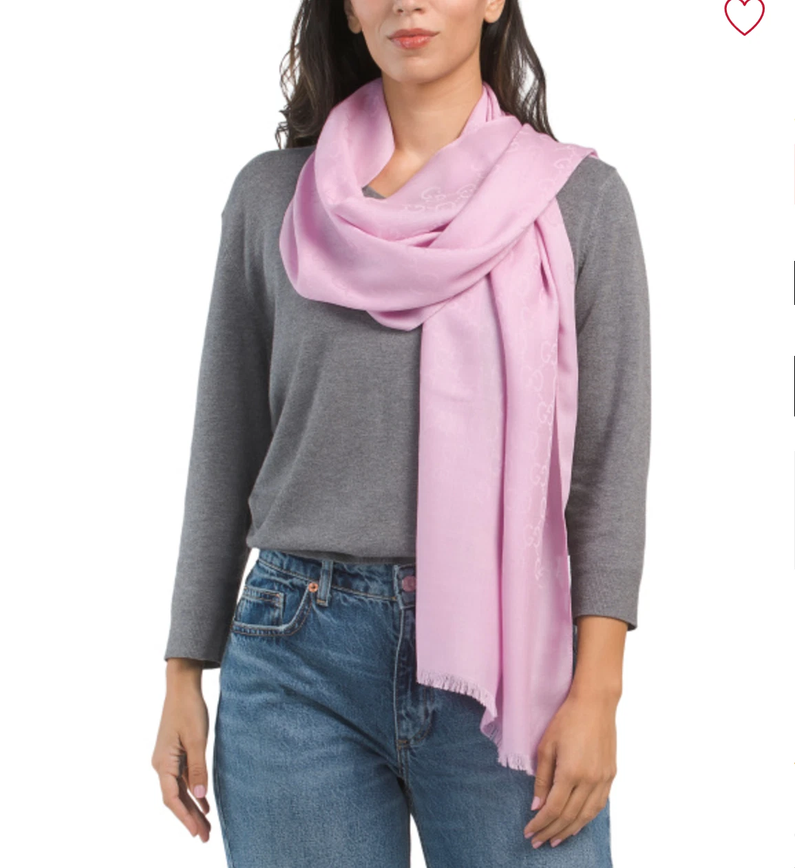 Foulard GUCCI laine/soie luxe logo rose fabriqué en Italie cadeau fête des mères neuf avec étiquette