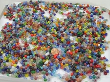 2 Pounds Assorted Colors India Handmade Glass Spacer Beads Bulk Lot (TSH-68) ⭐