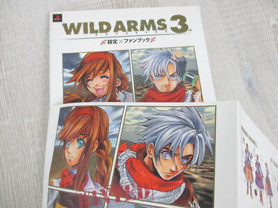 WILD ARMS 3 3rd Art Works Fan Book w/Wanted Cover 2002 Sony PS2