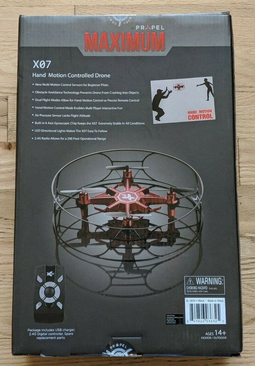 Beginner Drone Propel Maximum X07 Hand Motion Controlled Drone Flying Drone  Propel X07 Drone Instructions Drone