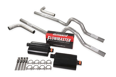 Dual Exhaust Kit 3'' Flowmaster Super 40 Side Exit Fits 73-80 GM C/K 20 3/4 Ton
